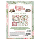 Packaging of House of Roses Stamperia Ephemera with decorative illustrations on a white background.