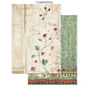 Three pieces of cardstock with different designs on a white background