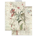 Cardstock with floral design on a white background