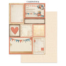 Cardstock paper with baby-themed design and text on a white background