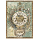 Decorative wall art with an ornate clock design and 'Forever' text on a textured background.