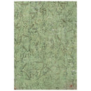Vintage green paper with calligraphy on a white background