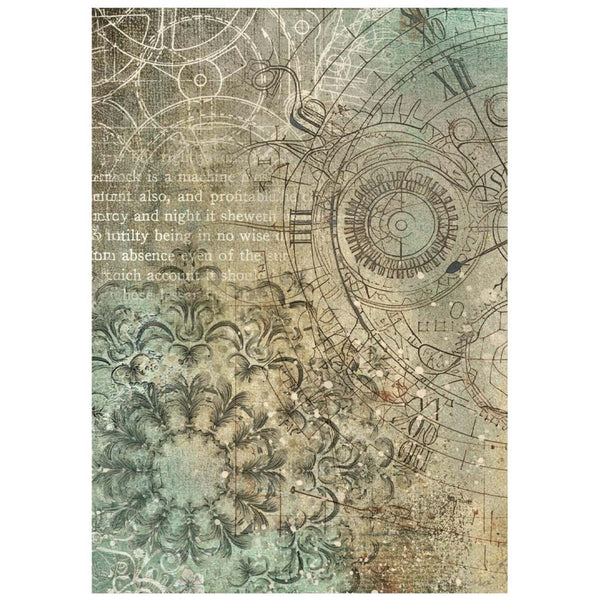 Vintage-style design with intricate patterns and text on a white background