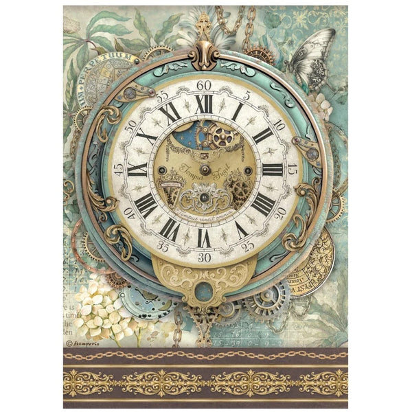 Decorative book cover with a vintage clock design