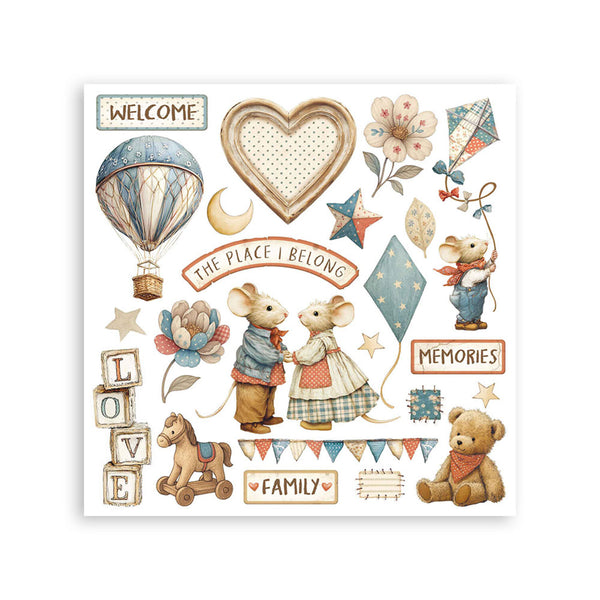 Stamperia Rub-On Kit 6.1" x 6.1" - Family