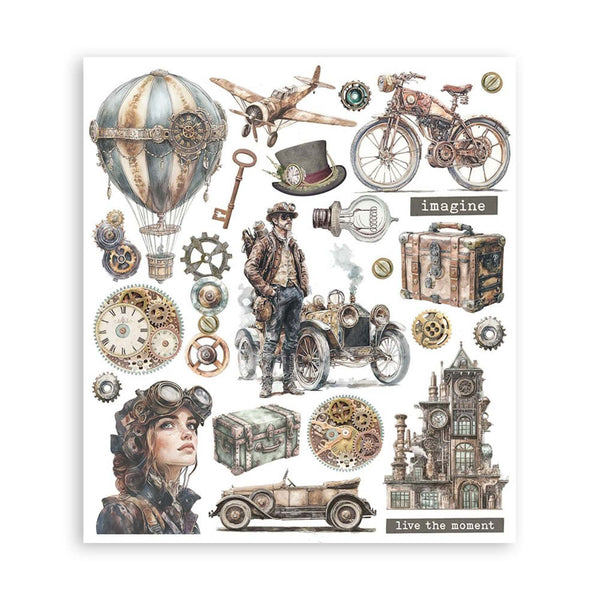 Stamperia Rub-On Selection 8.1" x 9.1" - Voyages Fantastiques