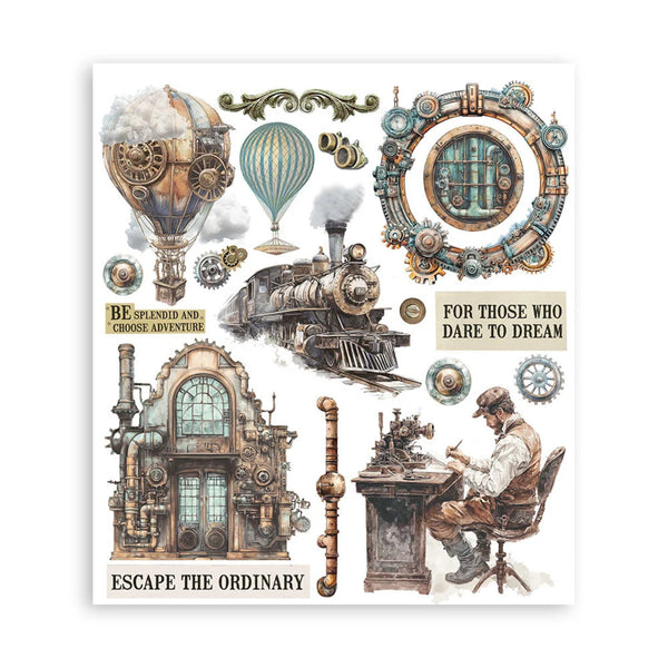 Stamperia Rub-On Selection 8.1" x 9.1" - Voyages Fantastiques