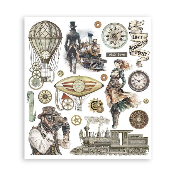 Stamperia Rub-On Selection 8.1" x 9.1" - Voyages Fantastiques