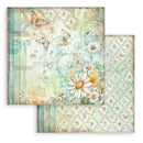 Notebook with floral and butterfly design on a white background