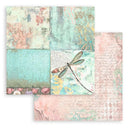 Decorative paper with a dragonfly design on a textured background