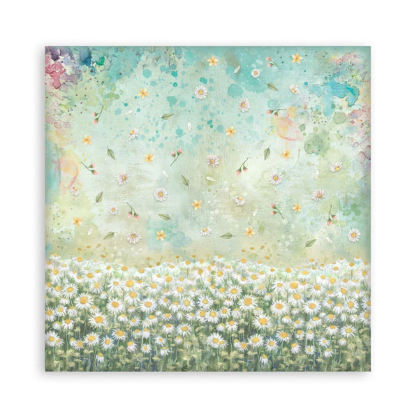 Stamperia Scrapbooking Pad 12" x 12" 22/pkg - Daisy Art Single Face