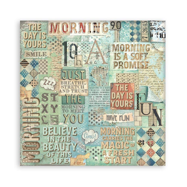 Stamperia Scrapbooking Small Pad 8" x 8" - Backgrounds Selection - Furry Friends