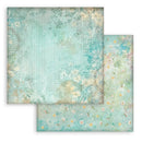 Two pieces of decorative paper with floral and nature-themed designs on a white background.