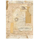 Collage of vintage scientific illustrations on a beige background