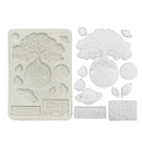Decorative silicone mold with tree and text design on a white background