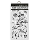 Stamperia Thick Stencil 4.72" x 9.84" - Gear Up for Christmas Snowflakes