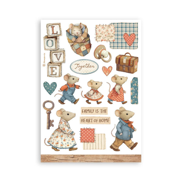 Stamperia Washi Pad A5 8 Pkg - Family