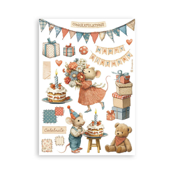 Stamperia Washi Pad A5 8 Pkg - Family