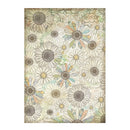 Pattern of stylized flowers on a textured background