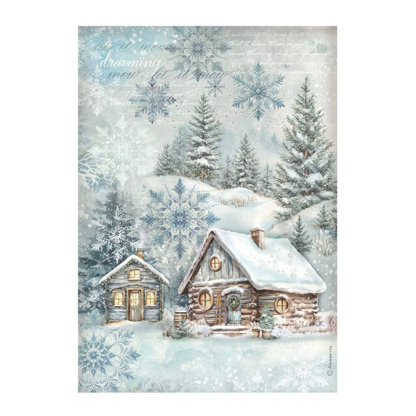 Stamperia A4 Rice Paper - The Owl's House Cottage