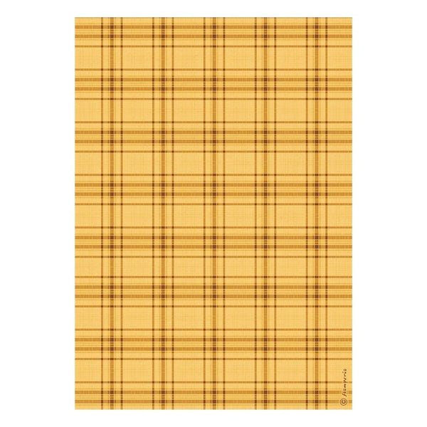 Stamperia Rice Paper Sheet A4 - Whispering Woods - Tartan Pattern