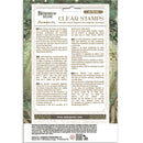 Packaging of Herbarium Silvae clear stamps with text and Stamperia branding.