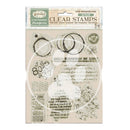 Clear stamps set with various designs on a white background