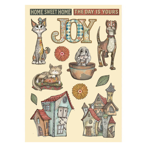 Stamperia Coloured Wooden Shapes A5 - Furry Friends