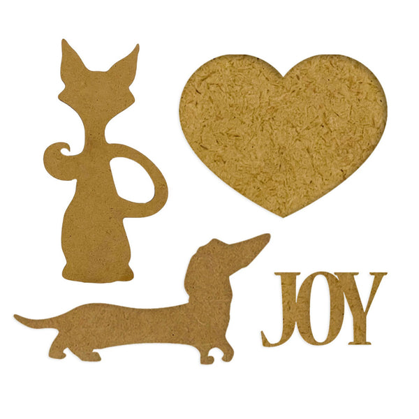 Stamperia Crafty Shapes - Furry Friends Dog and Cat Silhouette