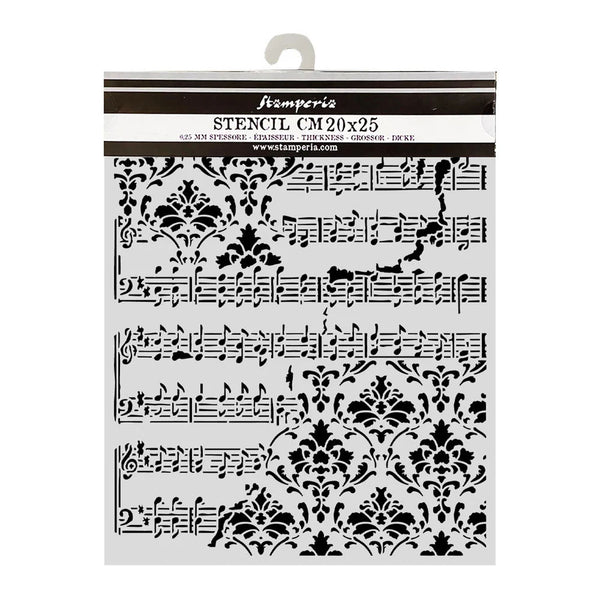 Decorative stencil with intricate patterns on a white background