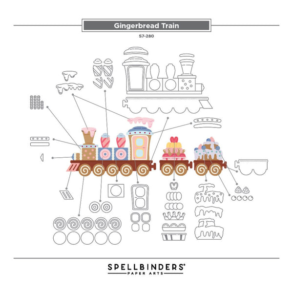 Stamperia Cutting Dies - Gingerbread Train