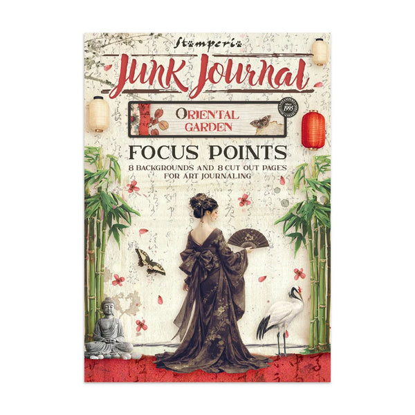 Stamperia Junk Journal Oriental Garden Focus Points on a white background