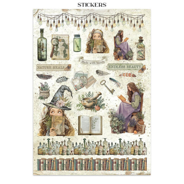Stamperia Junk Journal Stickers, Cut-Outs & Backgrounds - Herbarium Silvae