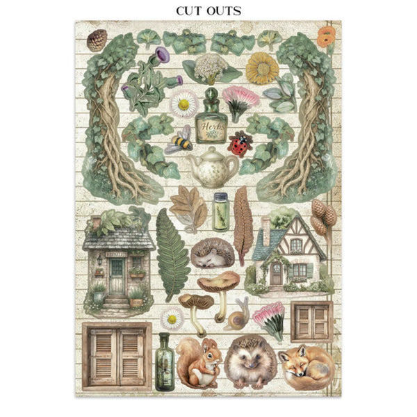Stamperia Junk Journal Stickers, Cut-Outs & Backgrounds - Herbarium Silvae