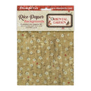 Packaging of Stamperia Rice Paper Backgrounds with floral design on a white background