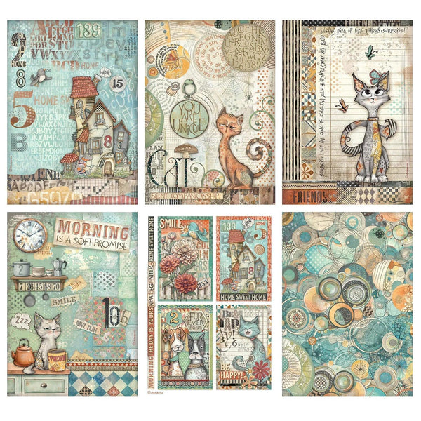 Stamperia Rice Paper Sheet A4 - Furry Friends Morning Is a Soft Promise