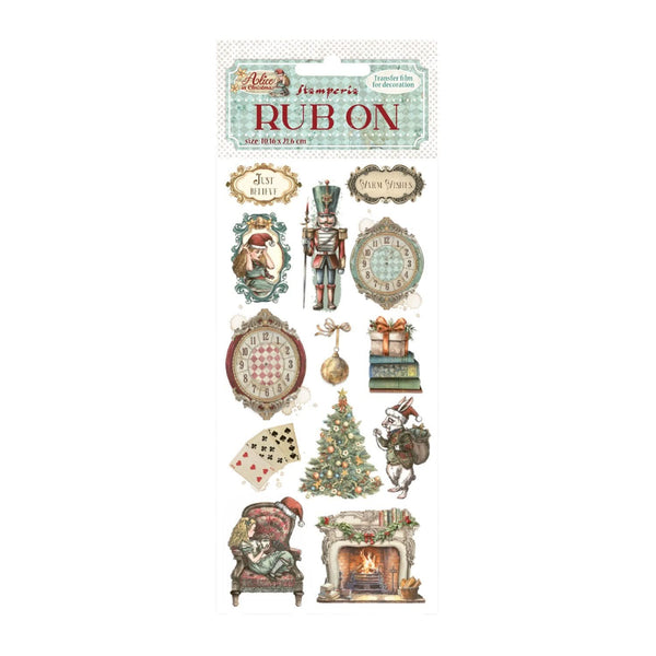 Stamperia Rub-On 4"x 8.5" - Alice in Christmas Soldiers