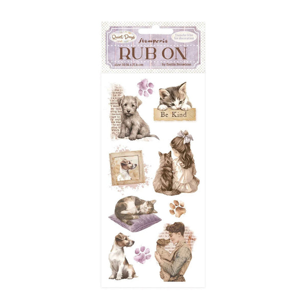 Stamperia Rub-On 4" x 8.5" - Quiet Days Dogs & Cats