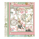 Stamperia House of Roses rub-on transfer sheet with vintage design elements on a white background