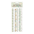 Rub-on transfer with butterfly and nature design on a white background