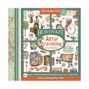 Rub on kit packaging with travel-themed design and Stamperia branding.