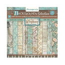 Packaging of Stamperia 'Symphony' paper pack with various patterns on a white background