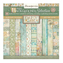 Pack of Stamperia Daisy Art maxi backgrounds selection with various floral and patterned designs.