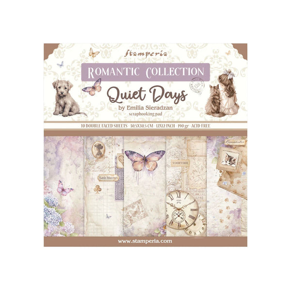 Stamperia Scrapbooking Pad 12"x12" 10/Pkg - Quiet Days