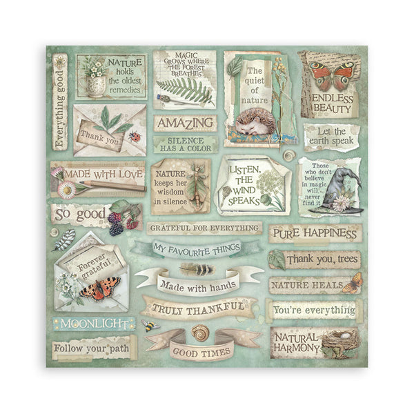 Stamperia Scrapbooking Pad 12"x 12" 10/pkg - Herbarium Silvae