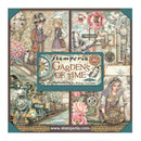 Stamperia 'Gardens of Time' scrapbooking kit with vintage-themed design elements.