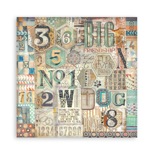 Stamperia Scrapbooking Small Pad 8" ‚àö√≥ 8" 10/pkg - Furry Friends
