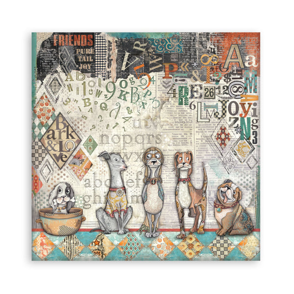 Stamperia Scrapbooking Small Pad 8" ‚àö√≥ 8" 10/pkg - Furry Friends