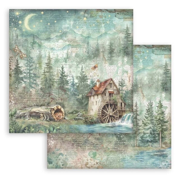 Stamperia Scrapbooking Small Pad 8" x 8" 10/pkg - Herbarium Silvae