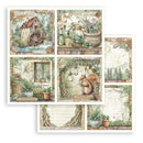 Stamperia Scrapbooking Small Pad 8" x 8" 10/pkg - Herbarium Silvae